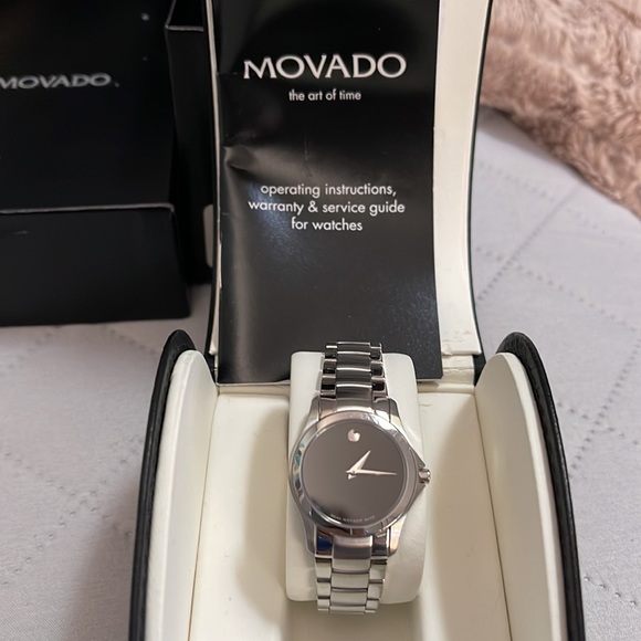 Movado women’s stainless steel military watch watch main image 4